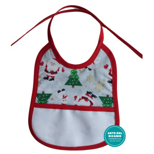 Christmas Baby Bib with Santa Claus